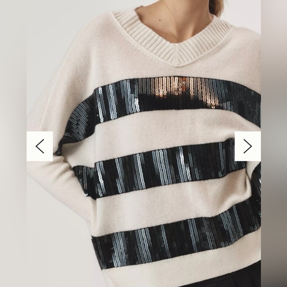 NWT Maeve Cashmere Sequin Sweater - Picture 7 of 9